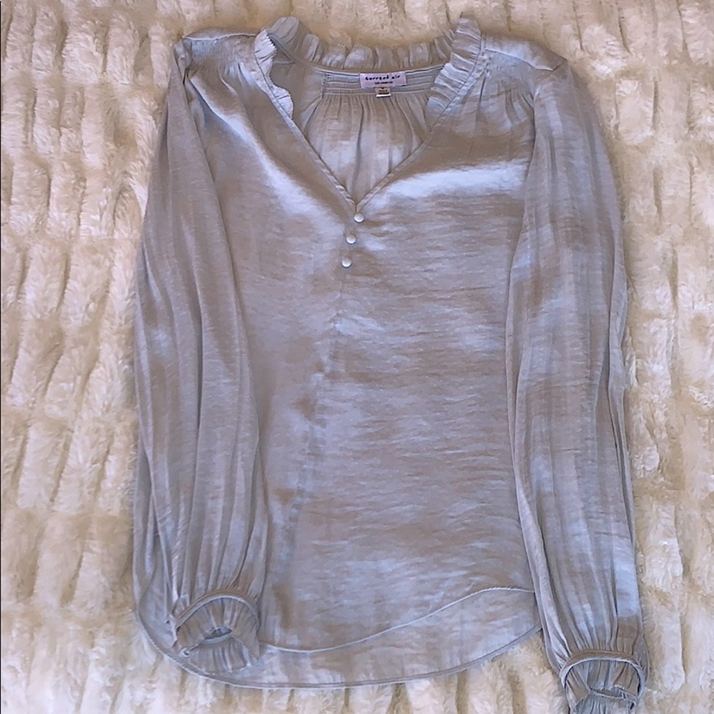Current Air LA Muted Blue Blouse